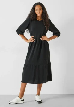 hush Dresses|Athena Sparkle Jersey Dress Black