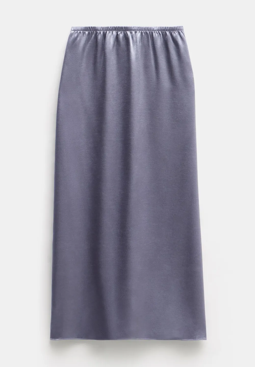 hush Skirts|Aurora Satin Midi Skirt Gunmetal Silver