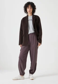 hush Trousers|Ava Washed Cargo Raisin Brown