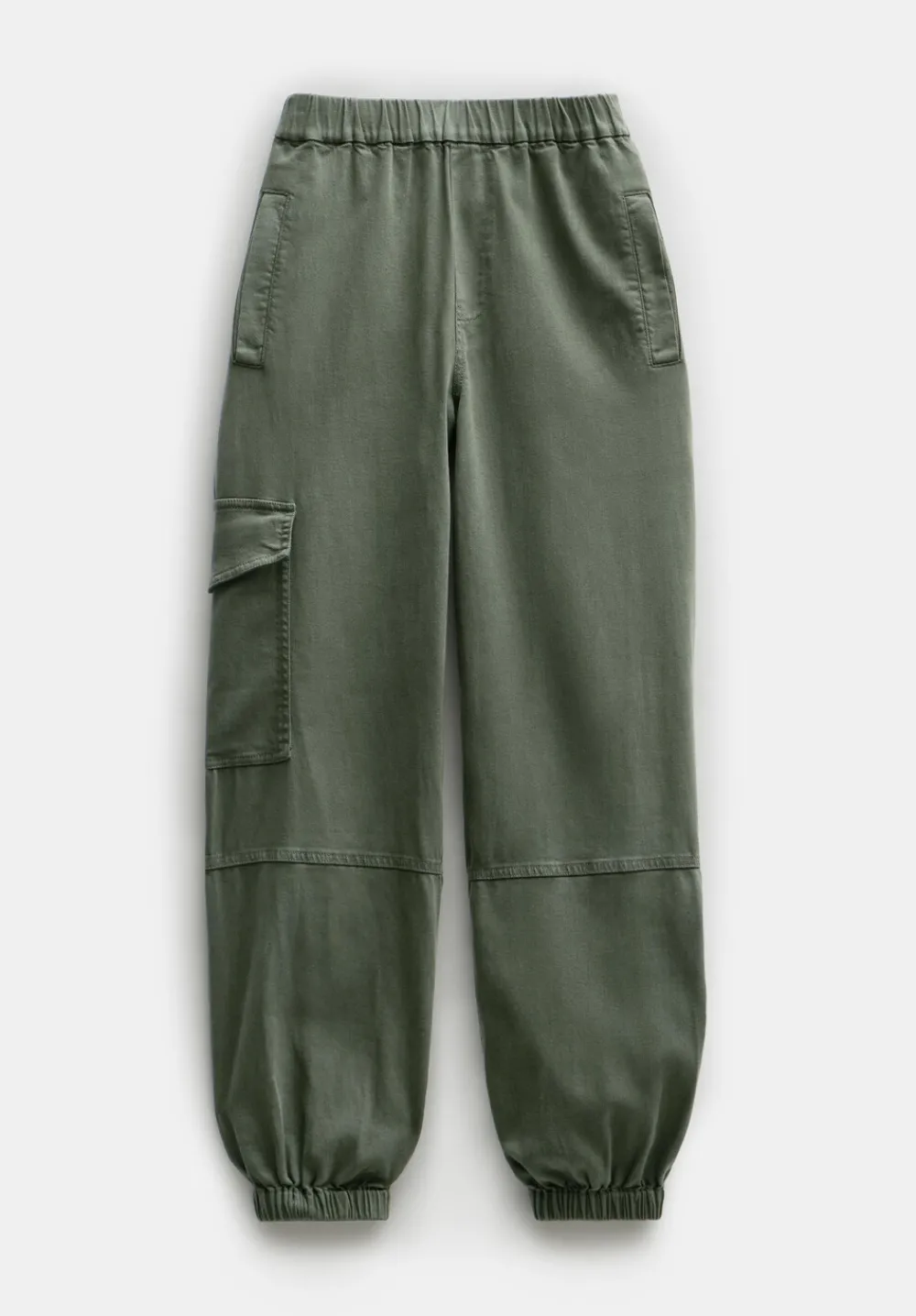 hush Trousers|Ava Washed Cargo Trousers Ivy Green
