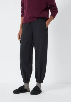 hush Trousers|Ava Washed Cargo Trousers Washed Black