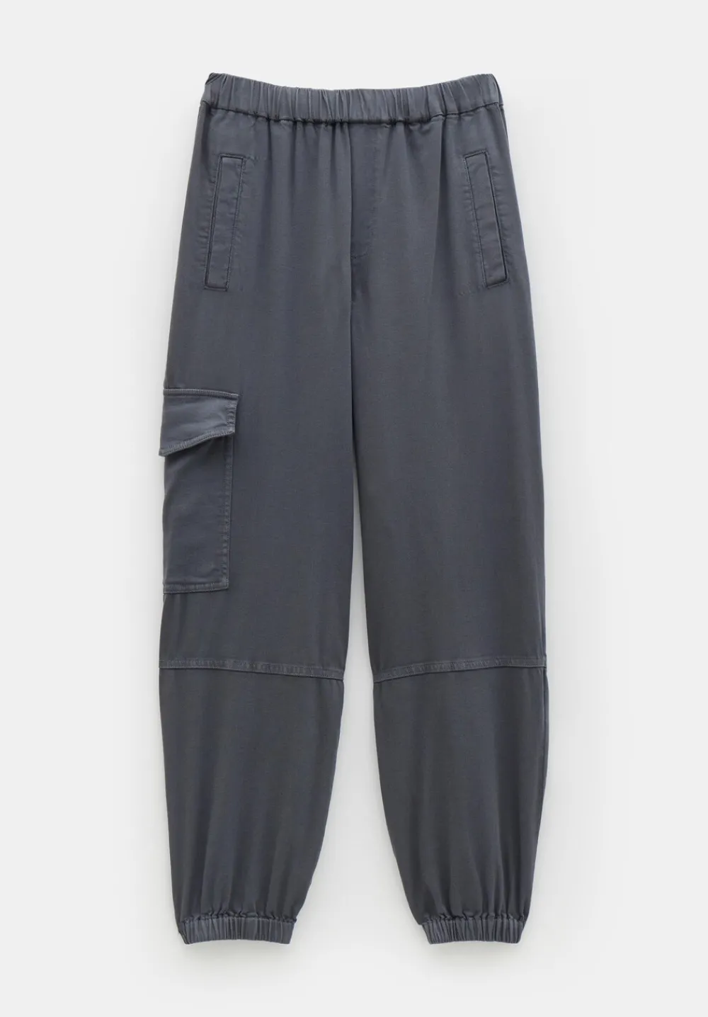 hush Trousers|Ava Washed Cargo Trousers Steel Blue