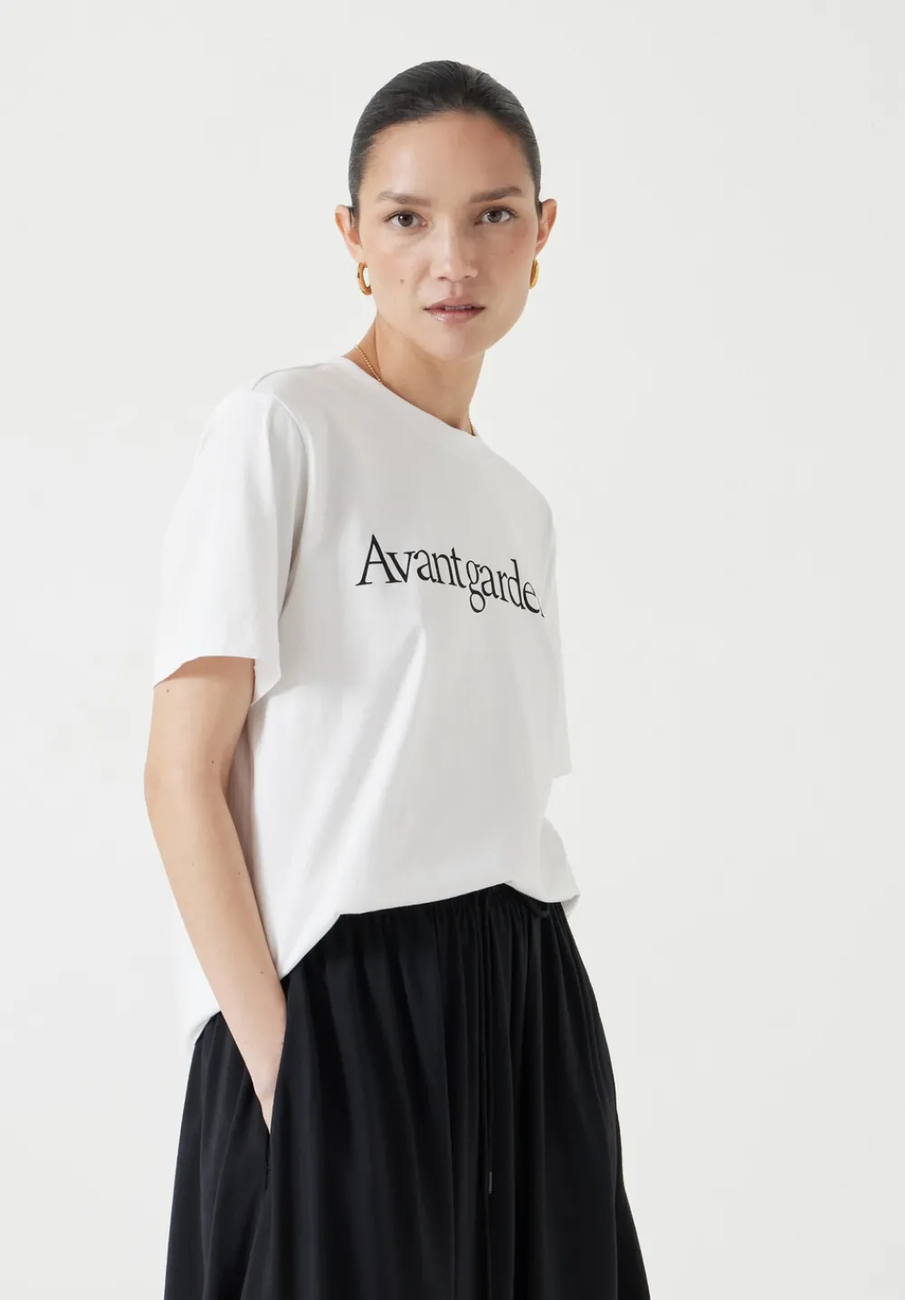 hush Tops & T-Shirts|Avant Gardener Graphic T-Shirt White