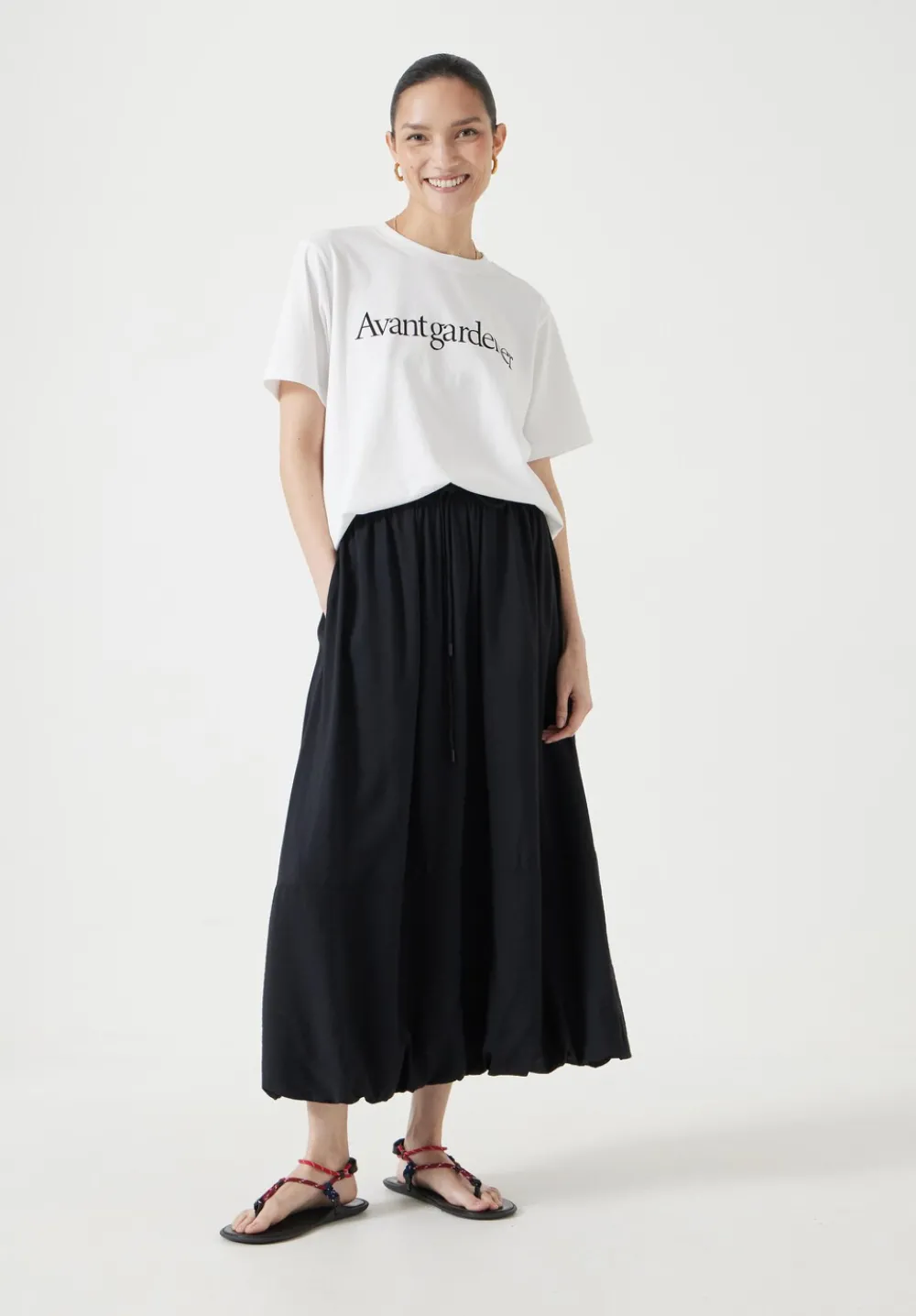 hush Tops & T-Shirts|Avant Gardener Graphic T-Shirt White