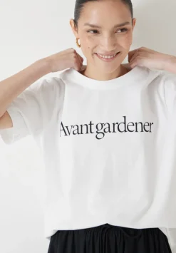 hush Tops & T-Shirts|Avant Gardener Graphic T-Shirt White