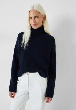 hush Jumpers & Cardigans|Aven Raglan Roll Neck Wool Blend Jumper Midnight Navy