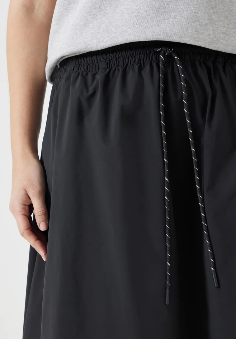 hush Skirts|Aya Technical Pull On Midi Skirt Black