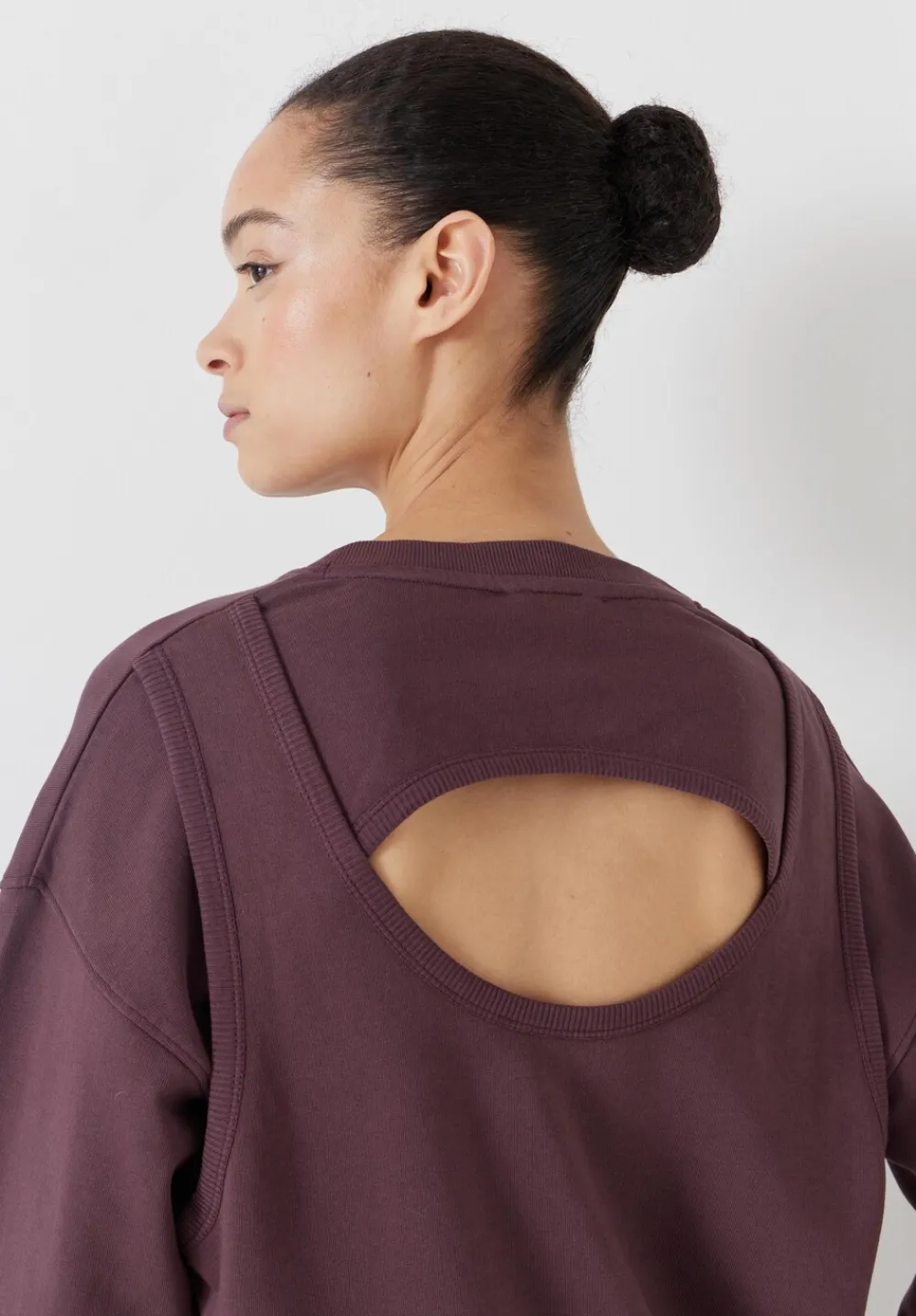 hush Sweatshirts & Hoodies|Back Detail Sweatshirt Fudge Brown