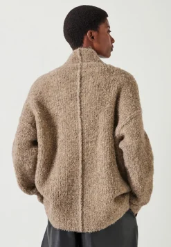 hush Jumpers & Cardigans|Bailey Boucle Funnel Jumper Oatmeal