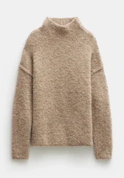 hush Jumpers & Cardigans|Bailey Boucle Funnel Jumper Oatmeal