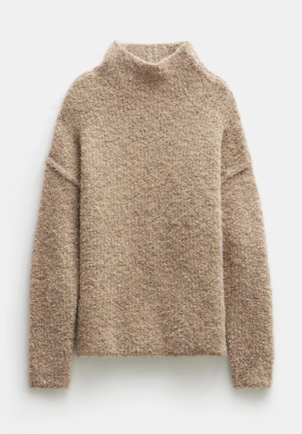 hush Jumpers & Cardigans|Bailey Boucle Funnel Jumper Oatmeal