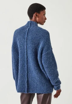 hush Jumpers & Cardigans|Bailey Boucle Funnel Jumper Blue