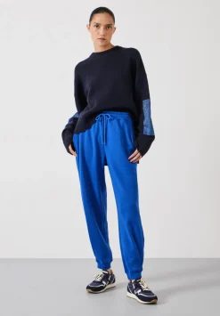 hush Joggers & Leggings|Trousers|Barrel Leg Pleat Joggers Bright Blue