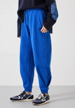 hush Joggers & Leggings|Trousers|Barrel Leg Pleat Joggers Bright Blue