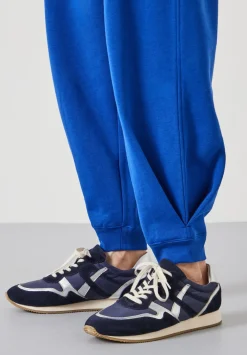 hush Joggers & Leggings|Trousers|Barrel Leg Pleat Joggers Bright Blue