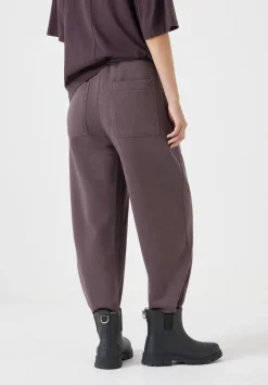 hush Joggers & Leggings|Trousers|Barrel Leg Pleat Joggers Raisin Brown