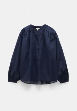 hush Tops & T-Shirts|Shirts & Blouses|Bea Textured Stripe Blouse Dark Navy