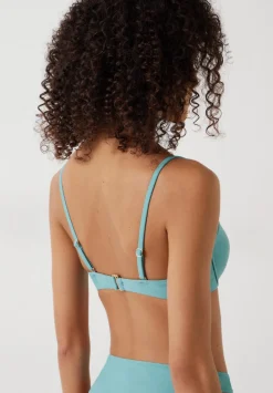 hush Swimwear & Beachwear|Bella Balconette Bikini Top Sage blue