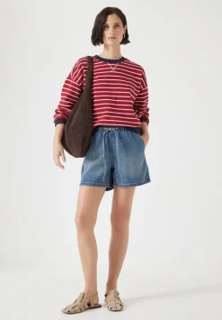 hush Shorts|Betty Denim Pull On Shorts Green Blue denim