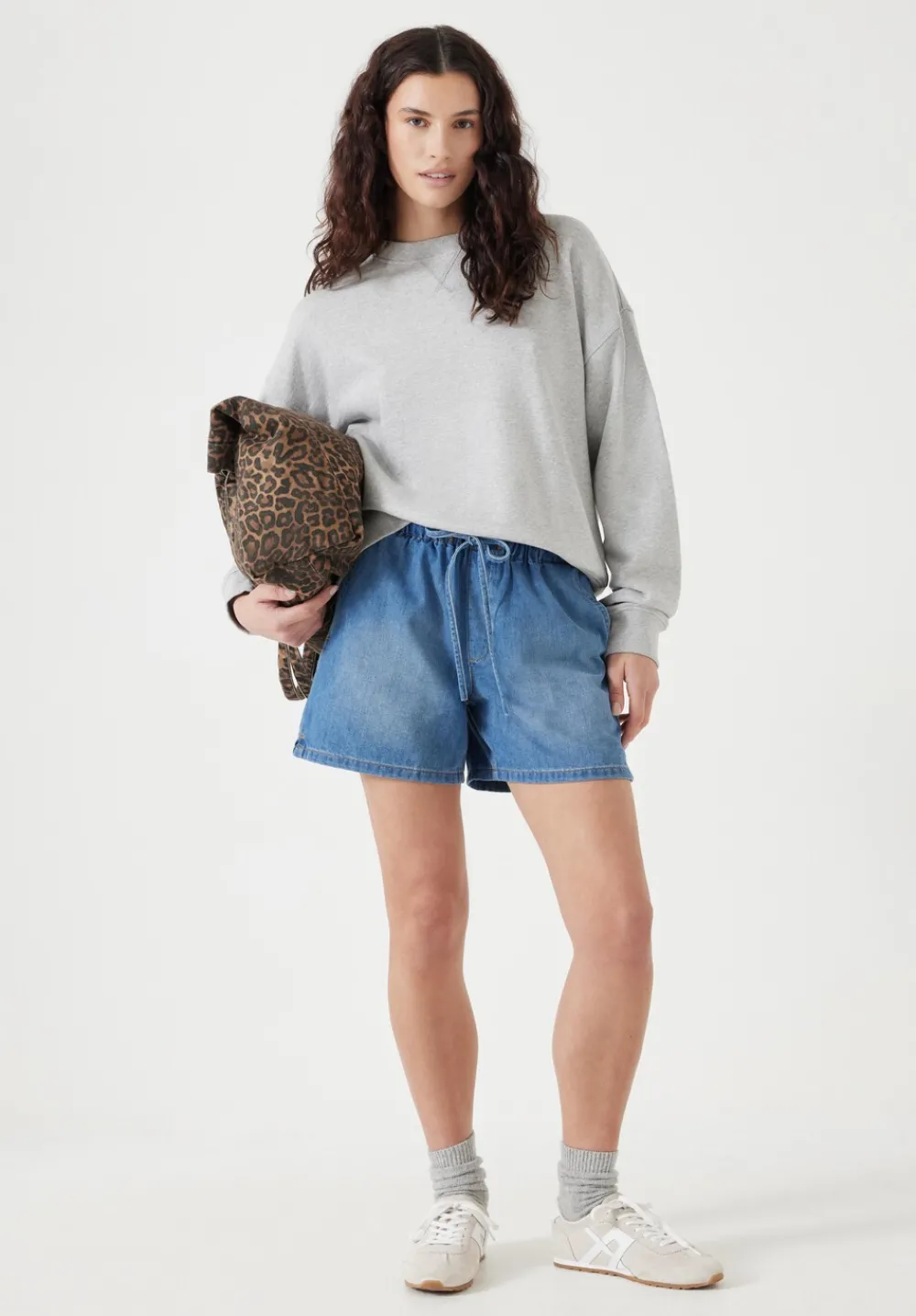 hush Shorts|Betty Denim Pull On Shorts Mid Authentic Wash