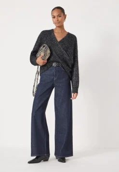 hush Jumpers & Cardigans|Betty Wool Blend Metallic Jumper Silver Metallic