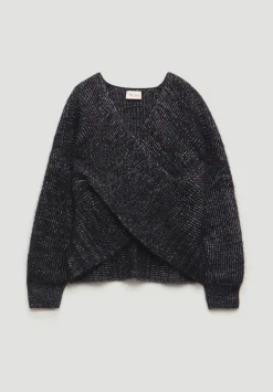 hush Jumpers & Cardigans|Betty Wool Blend Metallic Jumper Silver Metallic
