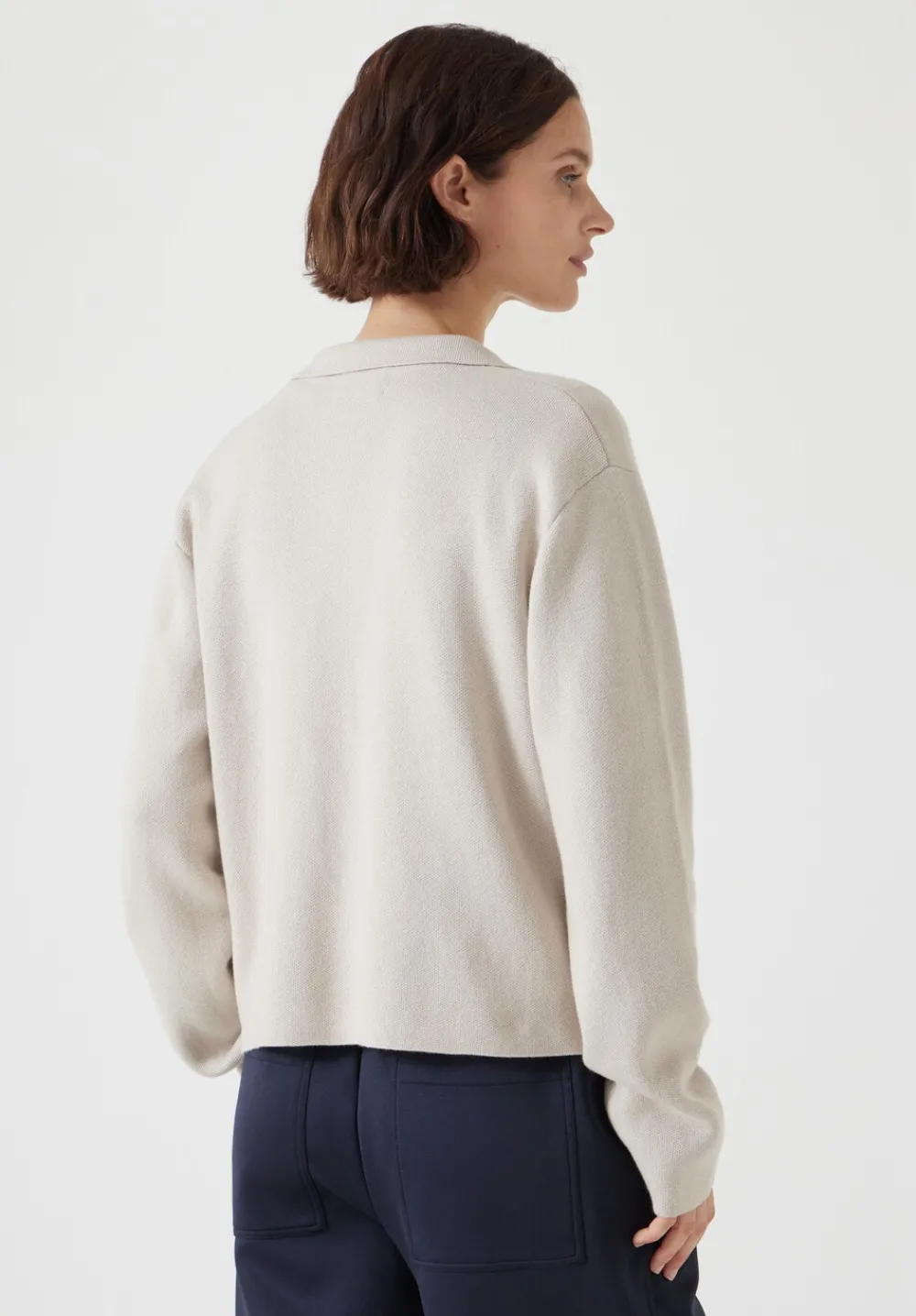hush Jumpers & Cardigans|Jackets & Coats|Bobbie Shirt Jacket with Wool Stone White