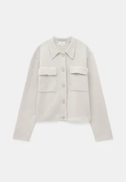 hush Jumpers & Cardigans|Jackets & Coats|Bobbie Shirt Jacket with Wool Stone White