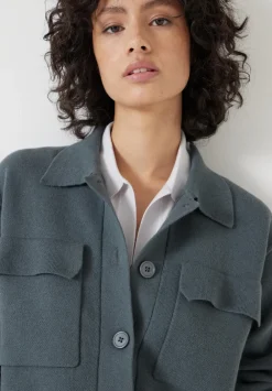 hush Jumpers & Cardigans|Jackets & Coats|Bobbie Shirt Jacket with Wool Sage Green