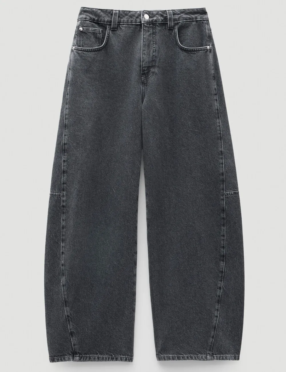 hush Jeans|Bree Horseshoe Barrel Leg Jeans Washed BlackWashed Black
