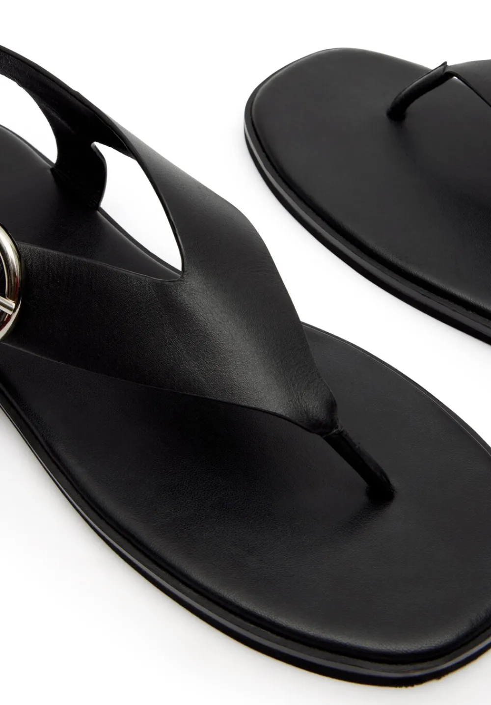 hush Flats|Sandals|Brinley Buckle Toe Post Sandal Black