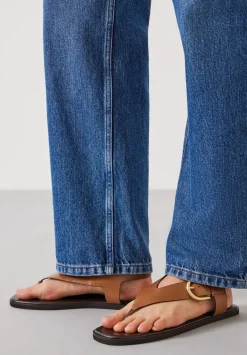 hush Flats|Sandals|Brinley Buckle Toe Post Sandal Tan