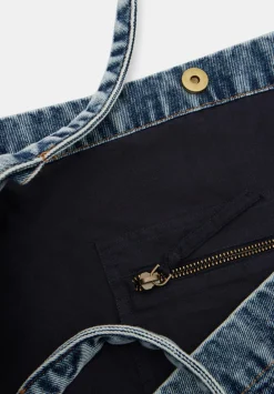 hush Bags|Britney Denim Tote Bag Blue Denim