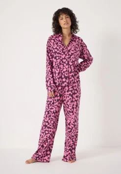 hush Pyjamas & Nightwear|Brushed Cotton Animal Print Pyjamas Pink Mix