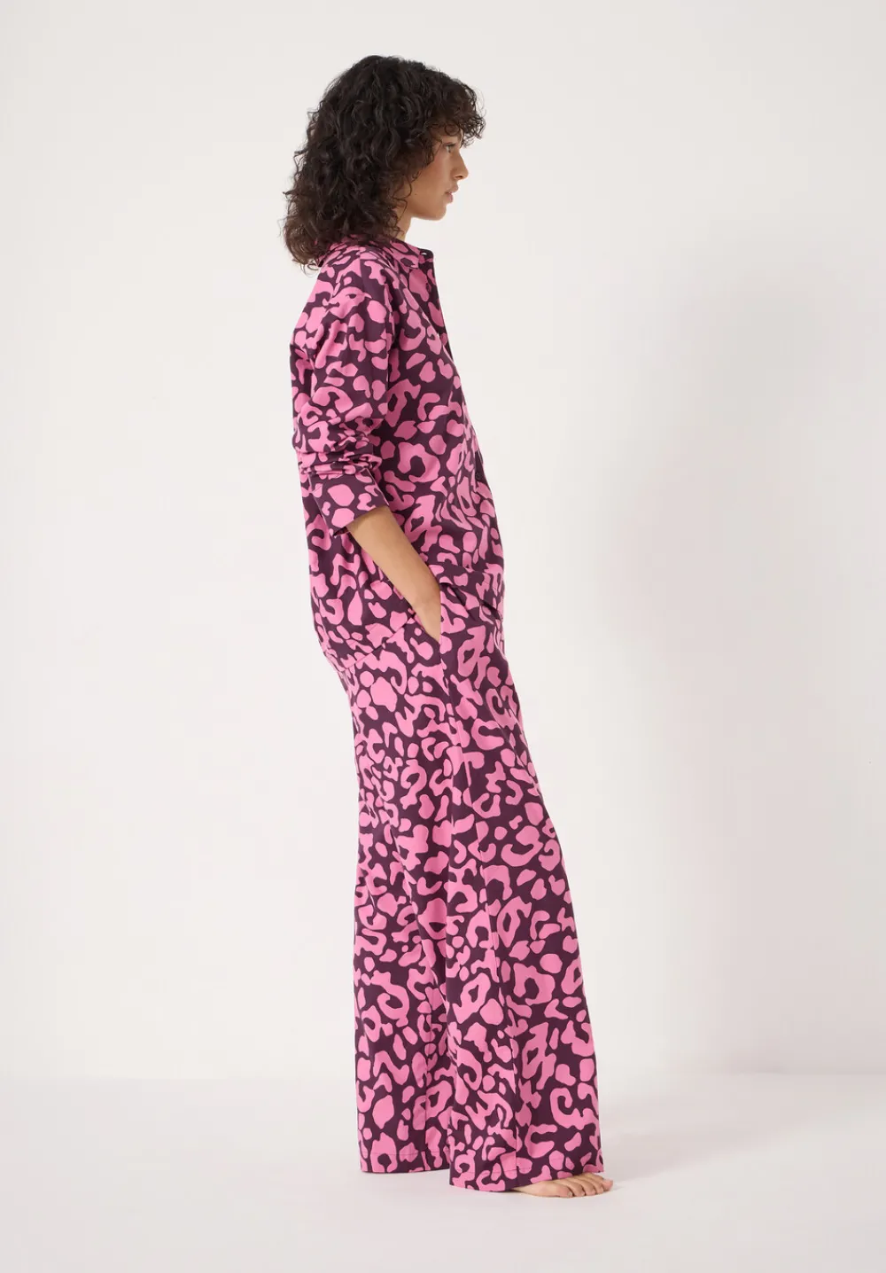 hush Pyjamas & Nightwear|Brushed Cotton Animal Print Pyjamas Pink Mix