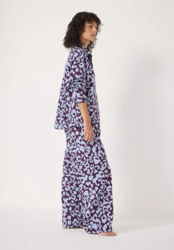 hush Pyjamas & Nightwear|Brushed Cotton Animal Print Pyjamas Blue Mix