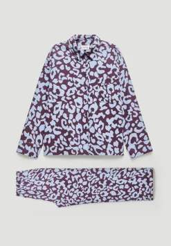 hush Pyjamas & Nightwear|Brushed Cotton Animal Print Pyjamas Blue Mix
