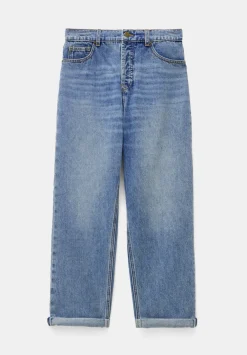 hush Jeans|Button Fly Boyfriend Jean Light Blue Authentic