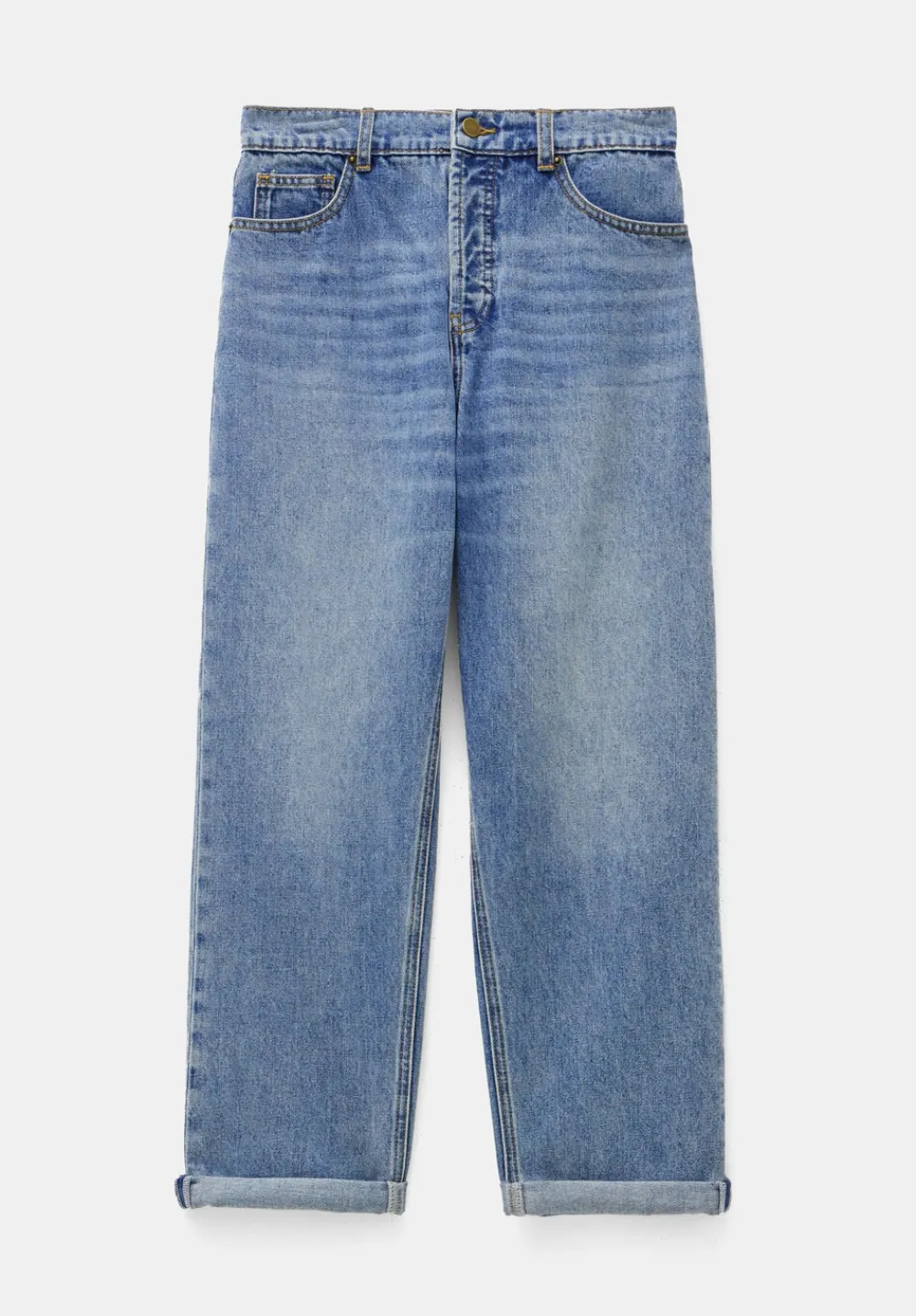 hush Jeans|Button Fly Boyfriend Jean Light Blue Authentic