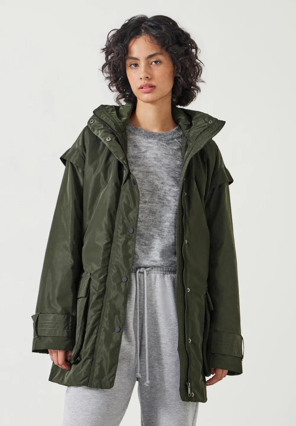hush Jackets & Coats|Caden Utility Jacket Dark Khaki Green