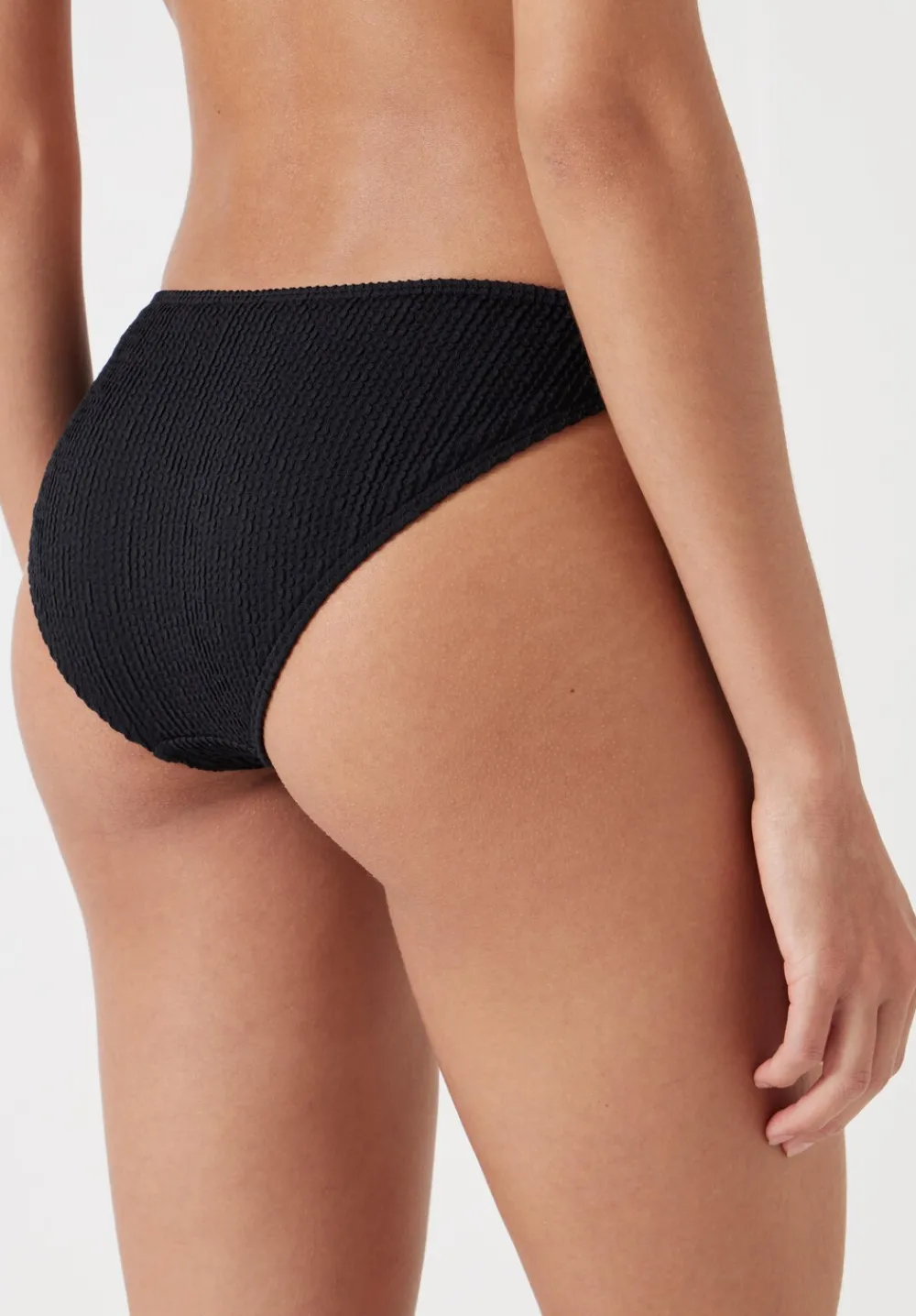 hush Swimwear & Beachwear|Cally Classic Crinkle Bikini Bottoms Black