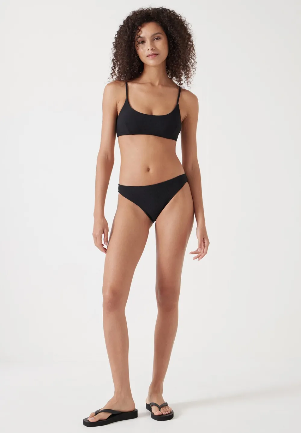 hush Swimwear & Beachwear|Cally Classic Texture Bikini Bottoms Black