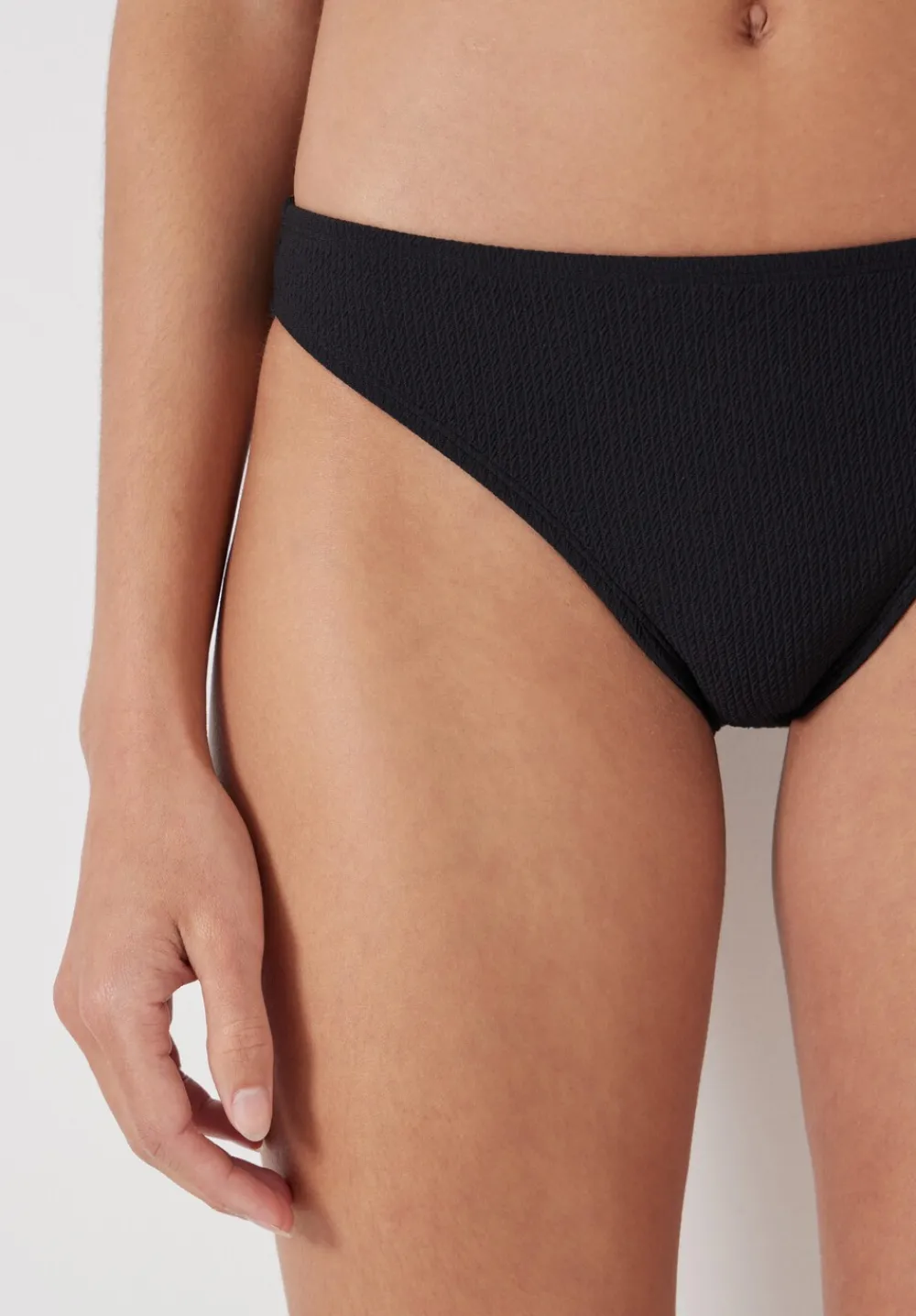 hush Swimwear & Beachwear|Cally Classic Texture Bikini Bottoms Black