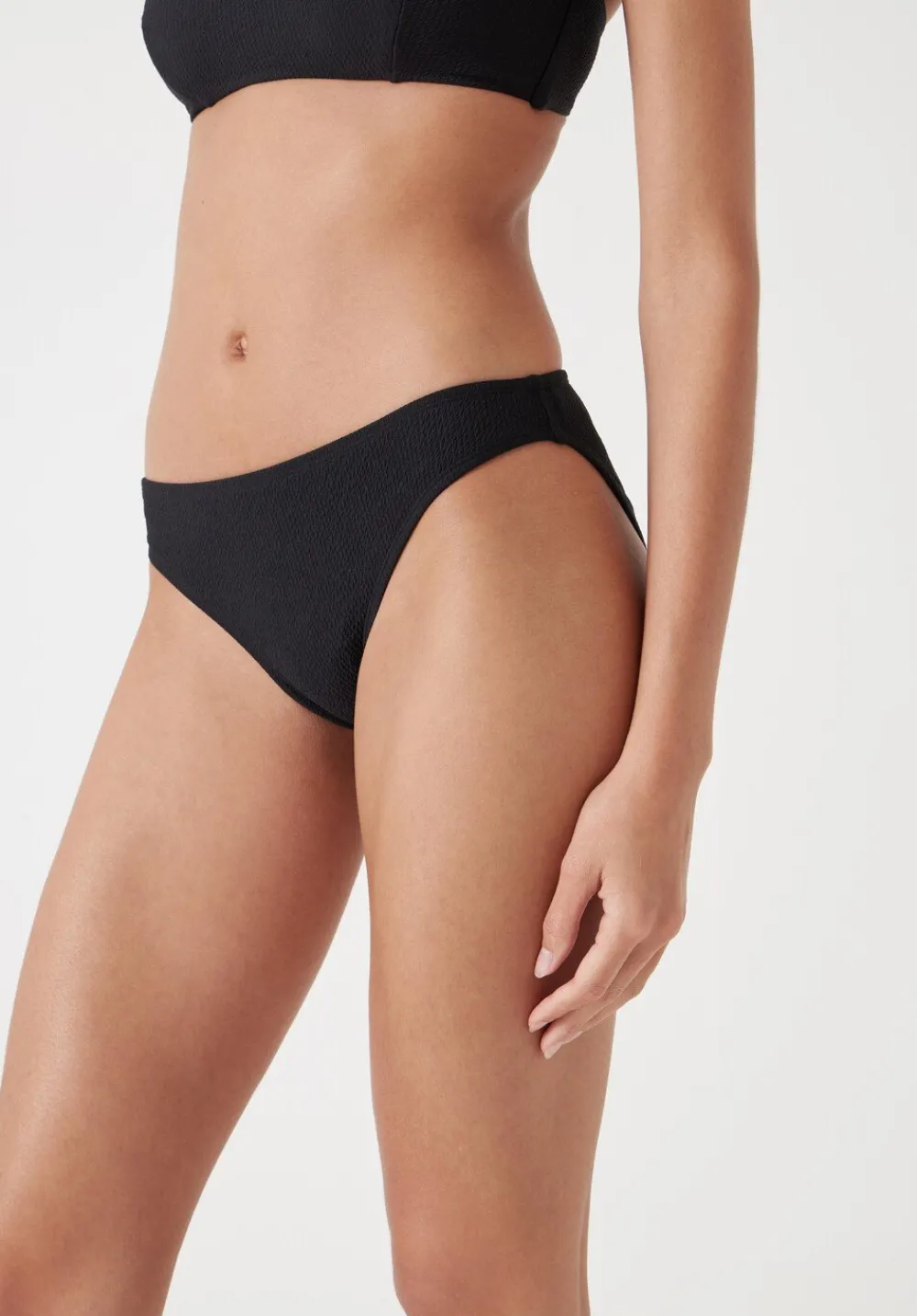 hush Swimwear & Beachwear|Cally Classic Texture Bikini Bottoms Black