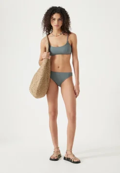 hush Swimwear & Beachwear|Cally Classic Texture Bikini Bottoms Sage Green