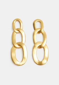 hush Jewellery|Cameron Chain Link Earrings Gold