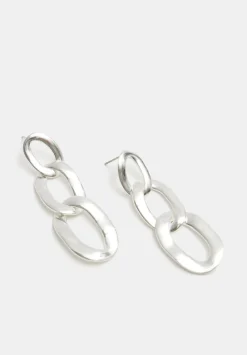 hush Jewellery|Cameron Chain Link Earrings Silver