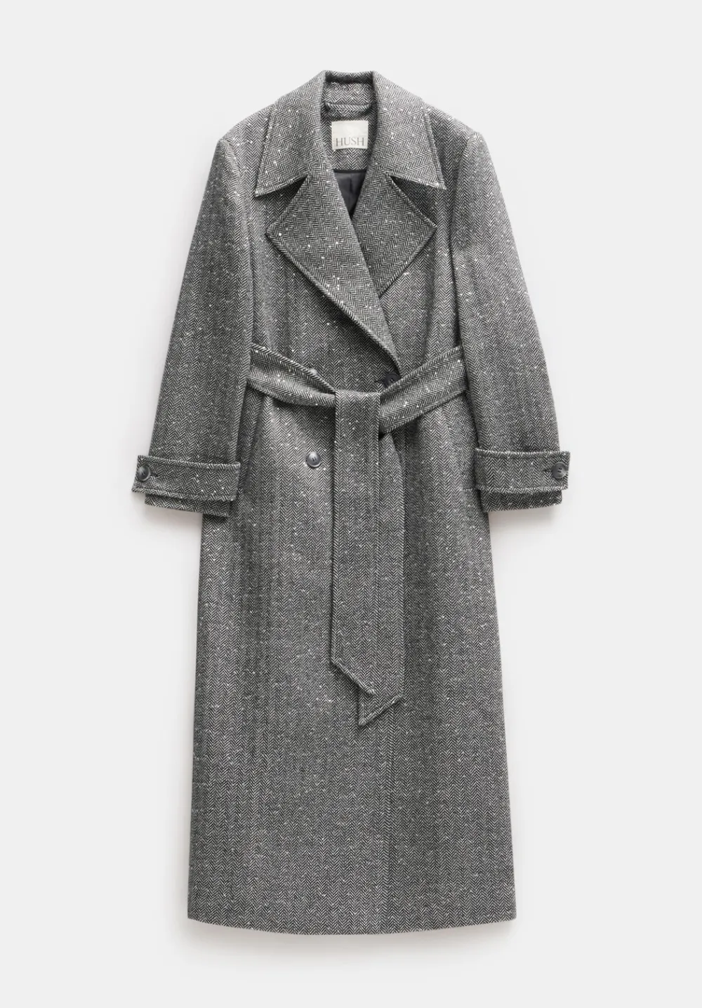 hush Jackets & Coats|Campbell Sequin Coat Grey