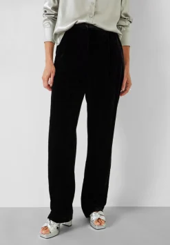 hush Trousers|Carina Velvet Trousers Black