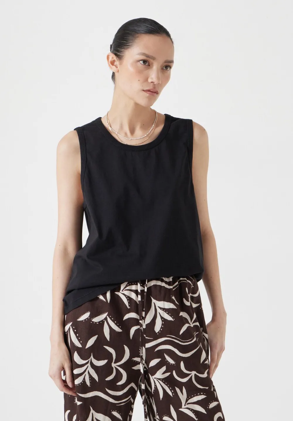 hush Tops & T-Shirts|Carla Relaxed Tank Top Black